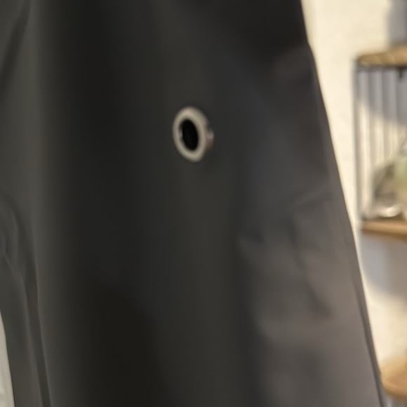 RAINS NWT Men’s Black long reflective Rain coat, size LG. pockets. Arm Venting - Picture 8 of 11